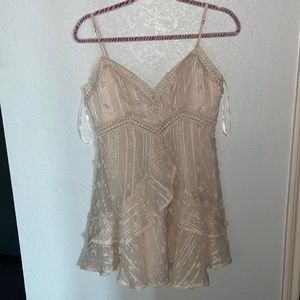 Cream dress with lace Detail